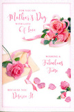 This Mother's Day card features an arrangement of pink roses that appears almost like a still-life painting, yet with the freshness of flowers just gathered from a Herne Hill garden. Set against a smooth, pale background, several rose heads are grouped together in loose clusters, their petals soft and velvety, unfolding in gentle spirals from the centre. The colour story is one of tender pinks - from light blush through to warmer rose hues - with subtle highlights where the light touches the tops of the petals, evoking the calm brightness of an early spring day near Brockwell Park. Around the main blooms, petals have fallen in a natural scatter, some lying close to the flowers, others drifting toward the edges of the card, suggesting the passage of time and cherished, everyday moments shared with Mum. A fine ribbon winds its way between the blooms, adding a hint of texture and movement, similar to the ribbons tied with care by Flowers Herne Hill around their Mother's Day bouquets. Across the design, a hand-lettered message offers loving wishes, the script fluid and rounded, echoing the shape of the petals and giving the whole card a warm, personal tone. The light is soft and even, creating gentle shadows that add depth without disturbing the overall serenity. The image conveys a sense of quiet celebration and appreciation - a visual whisper of thanks that would sit beautifully beside a fresh floral delivery to a home on a peaceful Herne Hill side street, making Mother's Day feel both special and deeply familiar.